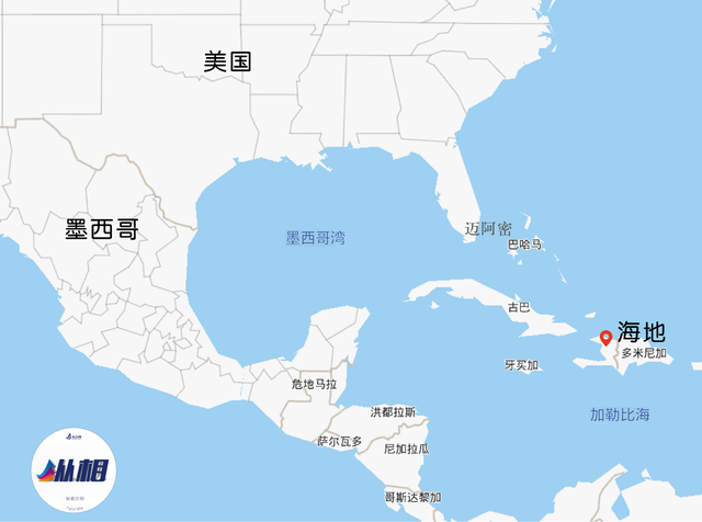 海地岛地图位置图片