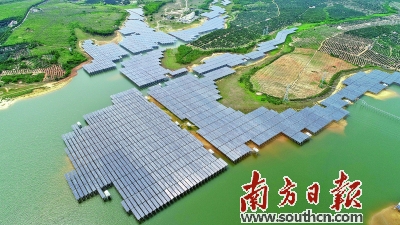 阳江市阳西县儒洞镇长角水库光伏发电站。资料图片
