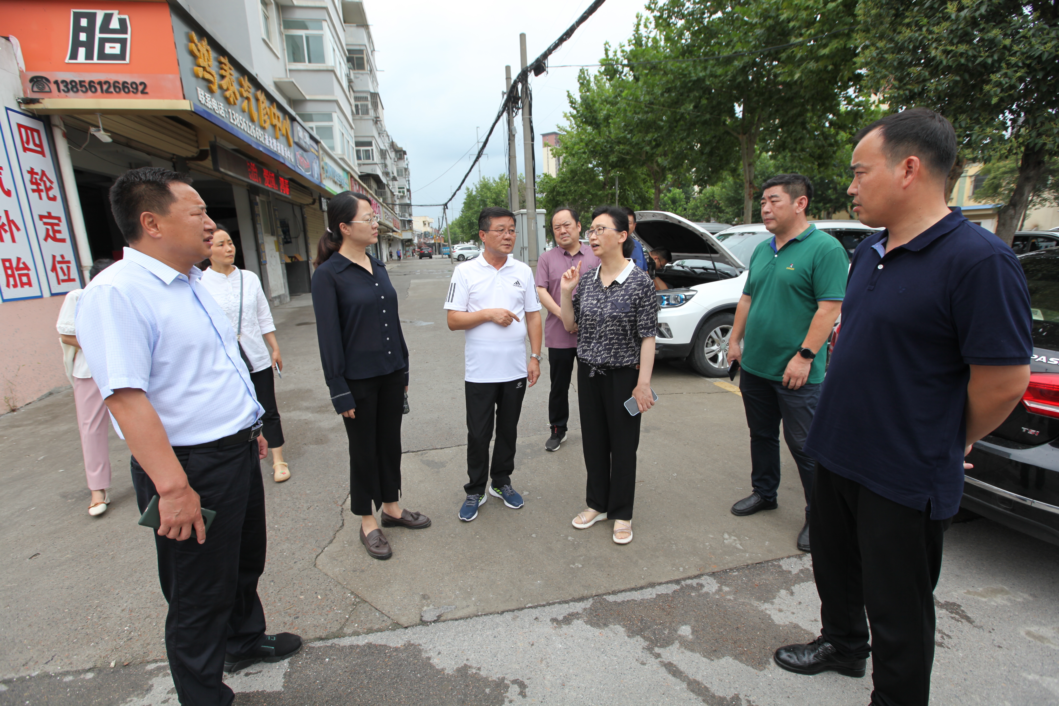 淮北杜集区委书记姜颖带队行走杜集督查文明创建工作