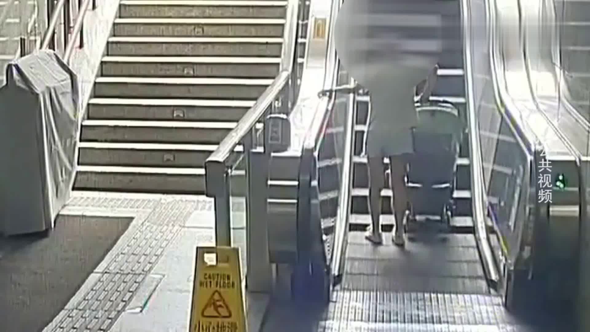 杭州：女子推婴儿车乘梯遇险 民警飞奔救人