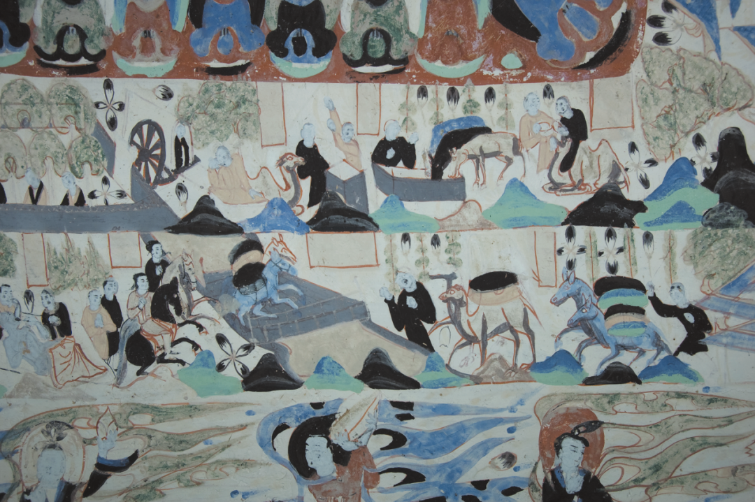 丝路贸易图 莫高窟第296窟北披 北周