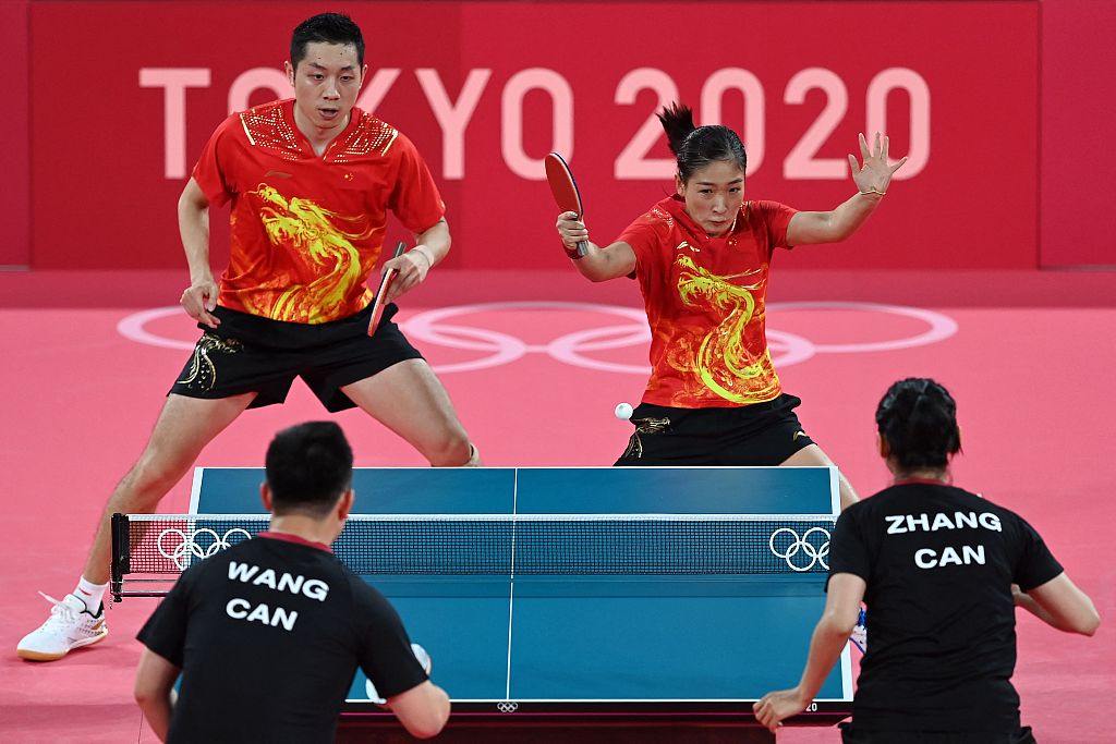 2021奥运会乒乓球比赛图片