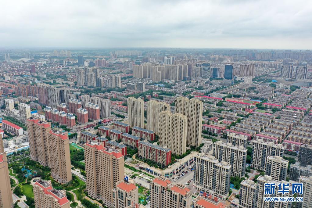 这是7月27日拍摄的唐山市区（无人机照片）。新华社记者 牟宇 摄