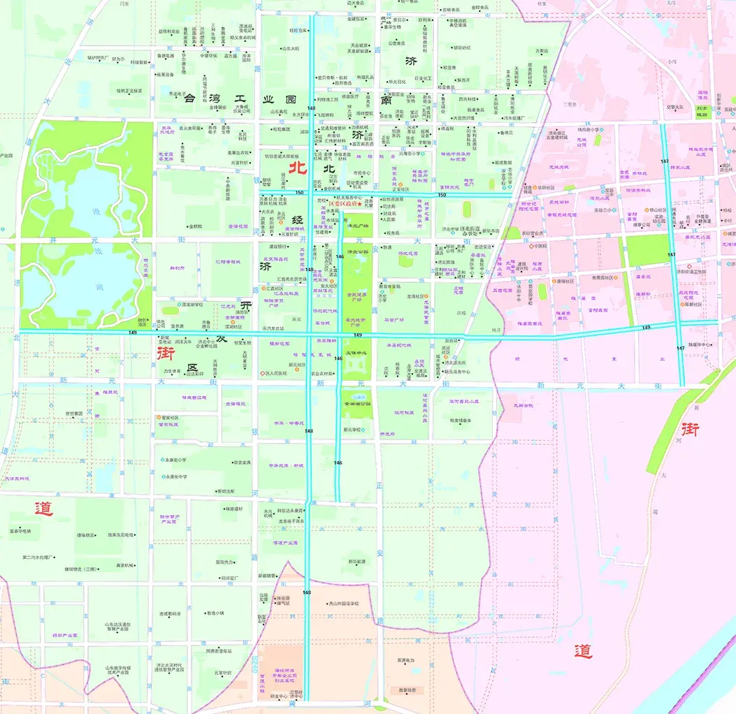 汇鑫路149.富阳街150.安康街章丘134.绣江路相公路口136.