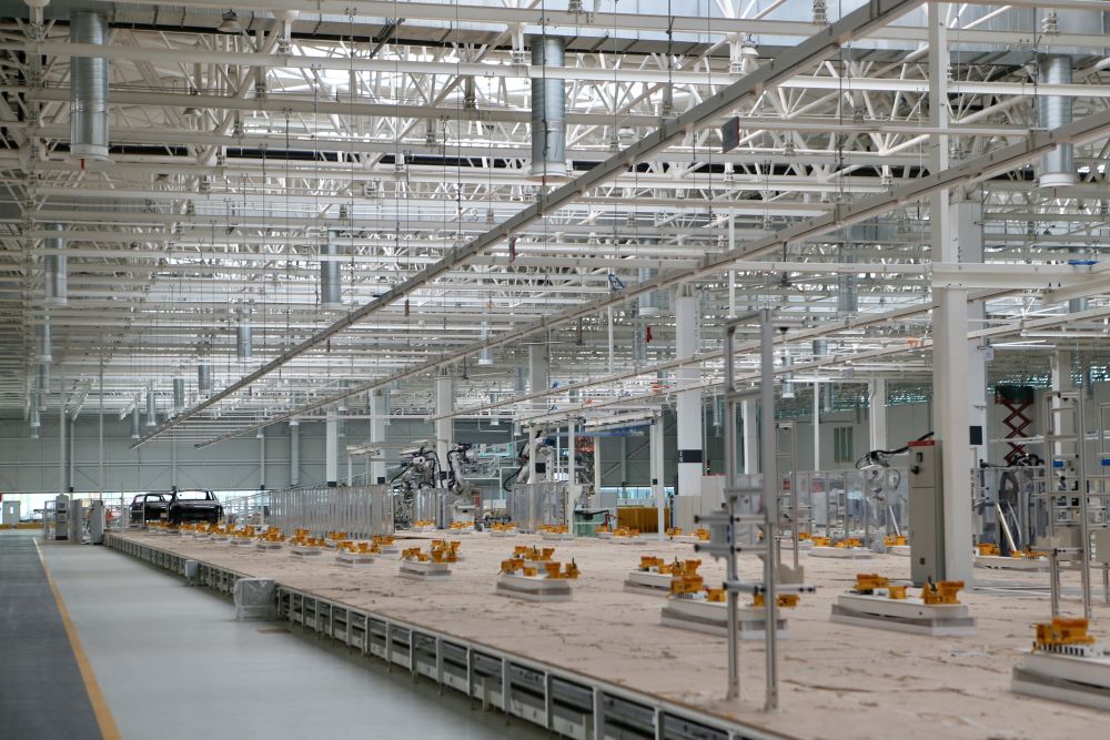 这是7月28日拍摄的吉林省长春汽车经济技术开发区一汽红旗繁荣工厂.