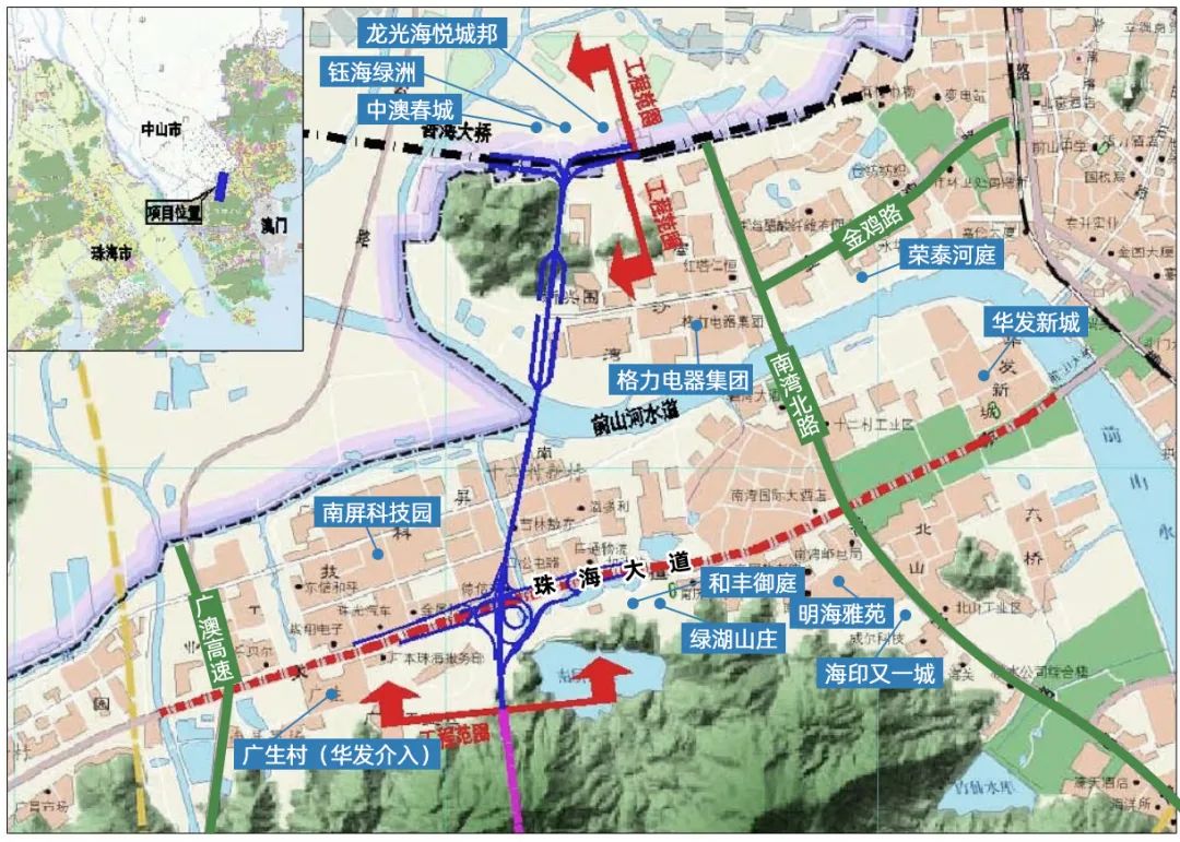 珠海香海高速规划图图片