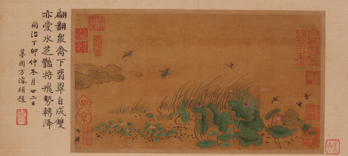  南宋《杂景院画》册之 马麟 《荷塘清暑图》