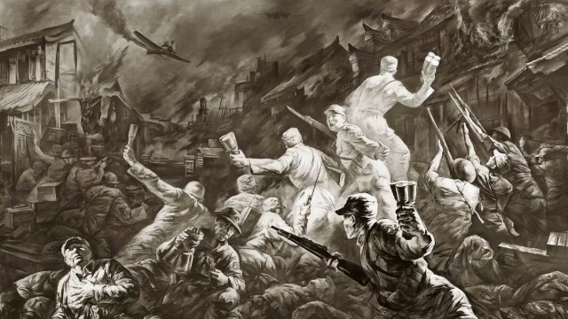 常德会战中余程万奉命守城，所率八千多人与日军展开殊死搏斗