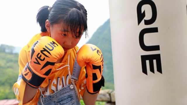 贵州拳击女童小汤圆搬出大山：坚持练拳，想为中国拿冠军