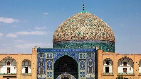 伊斯法罕皇家清真寺:装饰花纹绚丽夺目_凤凰网视频_凤凰网