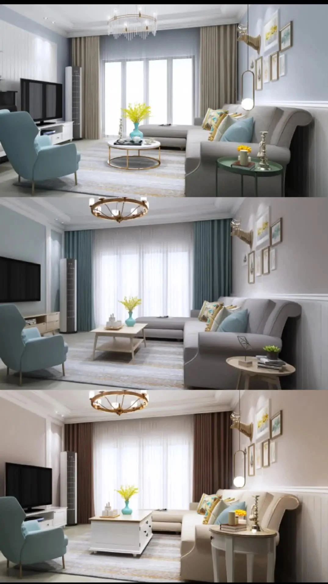 1个客厅，3种方案，你选哪个？