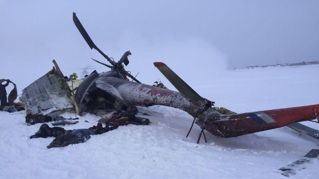 1架载有16人的米-8直升机在俄远东坠毁 8人幸存