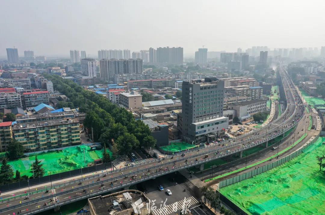 临汾解放东路高架桥正式接驳幸福大道