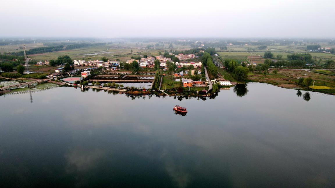 河南淮滨淮河之畔兔子湖风光旖旎美名传