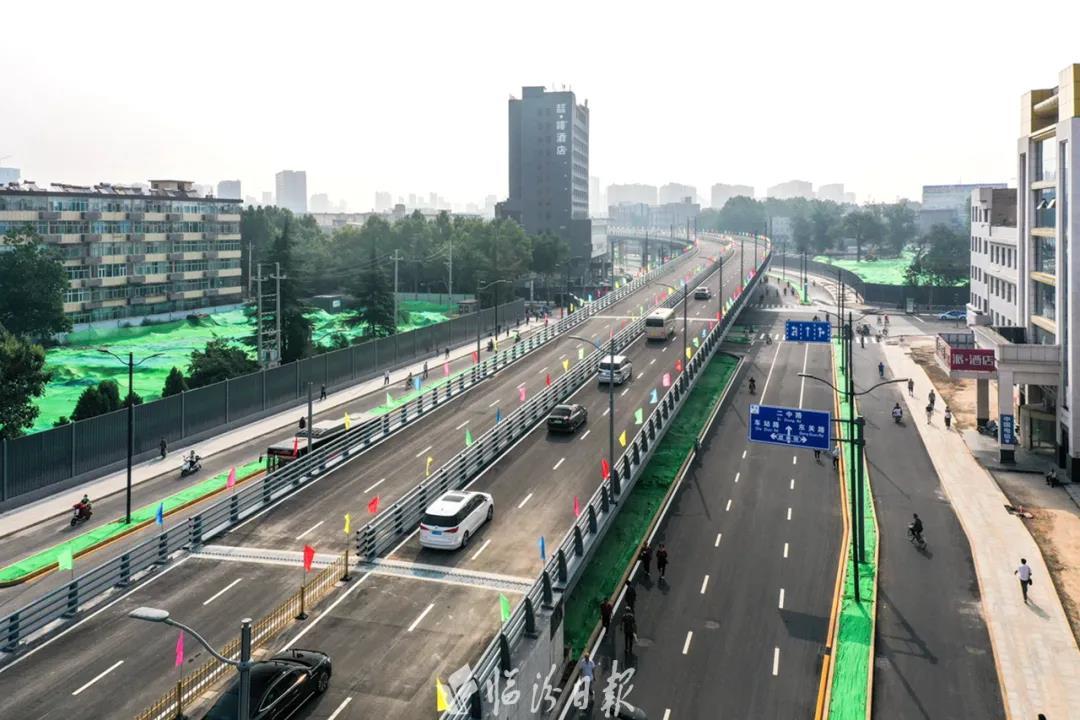 临汾解放东路高架桥正式接驳幸福大道