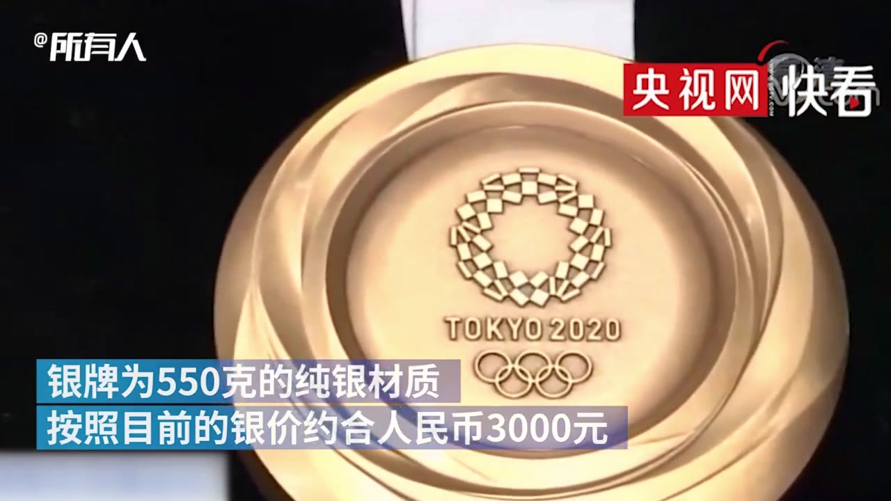 东京奥运会金牌成本价为5000元人民币