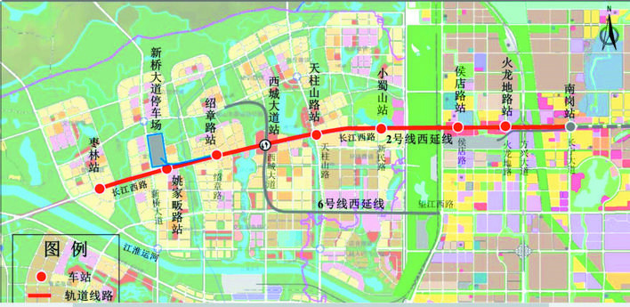 轨道交通2号线西延线工程可研招标项目示意图