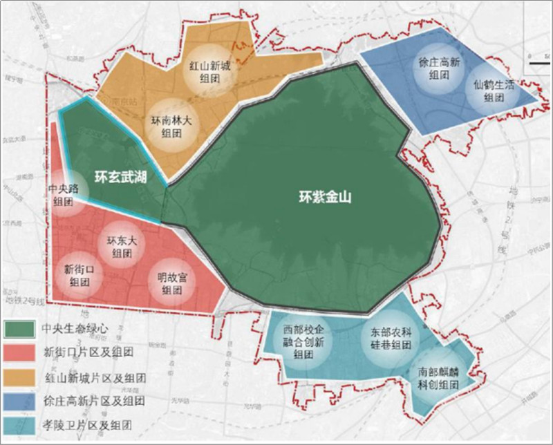 △玄武区国土空间格局示意图