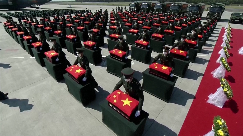 第八批在韩志愿军烈士遗骸归国