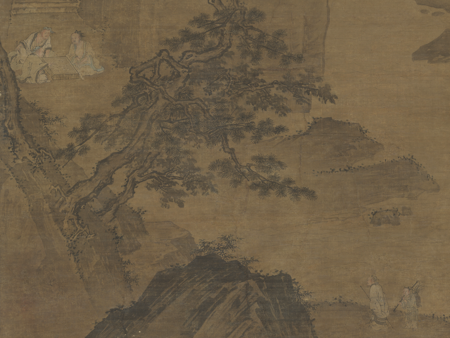 明 戴进 《商山四皓图》轴 绢本设色