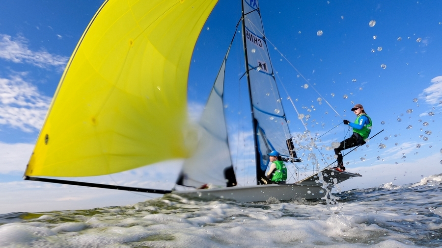 们齐聚潍坊滨海,参加第十四届全国运动会帆船比赛(潍坊赛区)开赛仪式