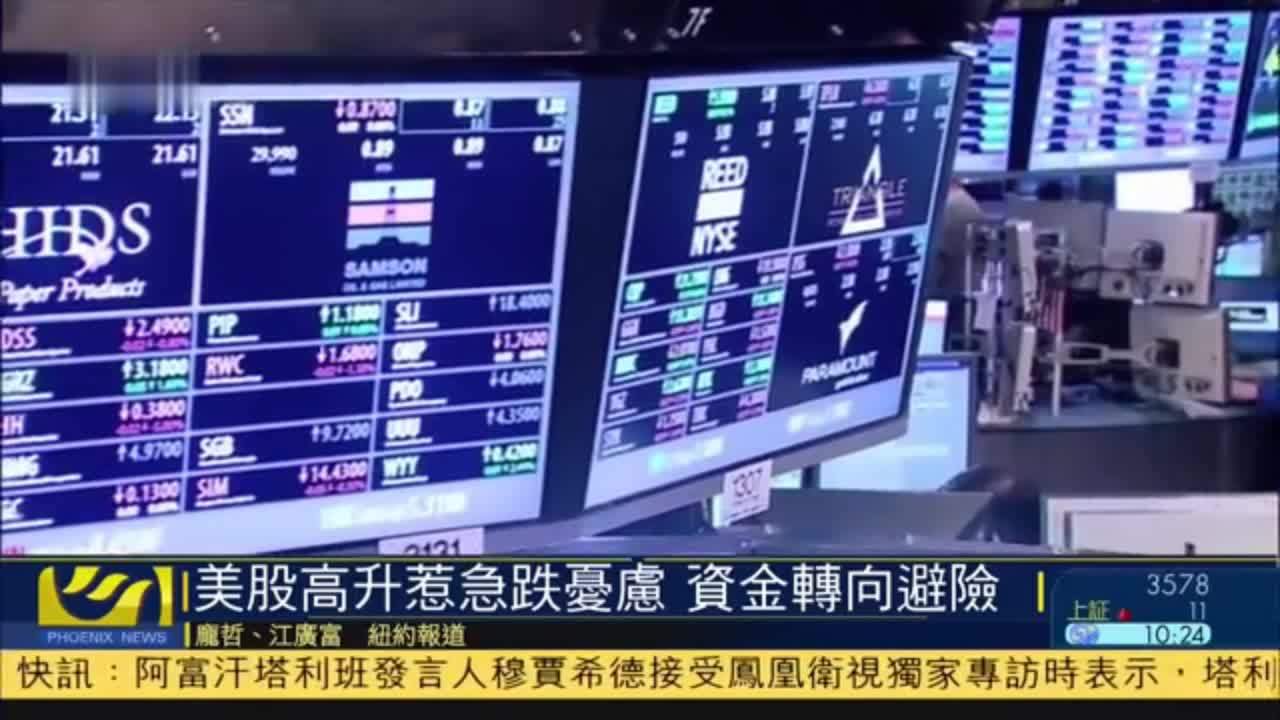 美股高升惹急跌忧虑 资金转向避险