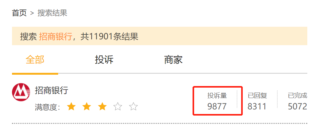 某投诉平台截图