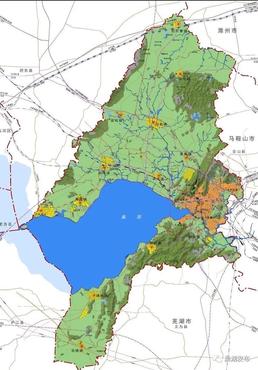 巢湖地图位置图图片
