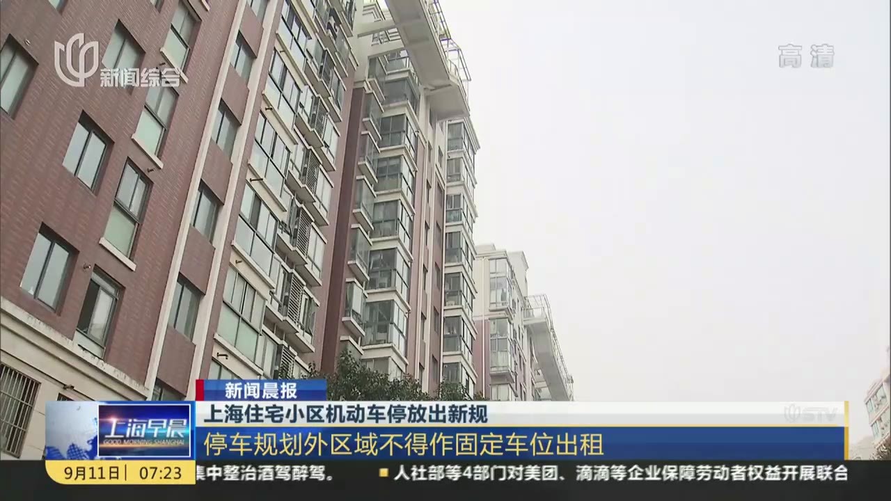 上海住宅小区机动车停放出新规：停车规划外区域不得作固定车位出租