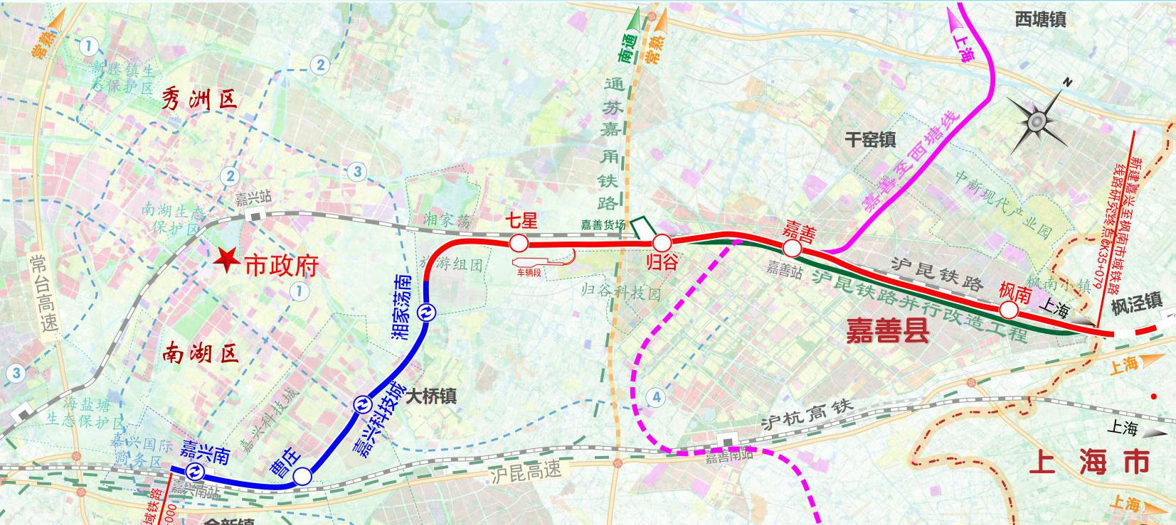 嘉兴地铁规划图片