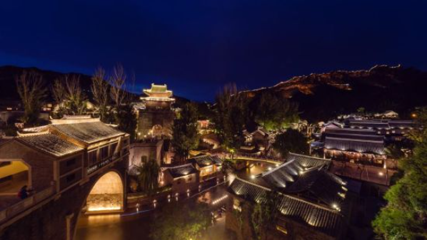 北京古北水镇夜景.