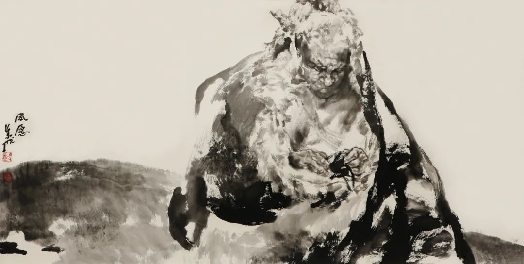 【夙 愿】 水墨纸本 2011年 136x68cm