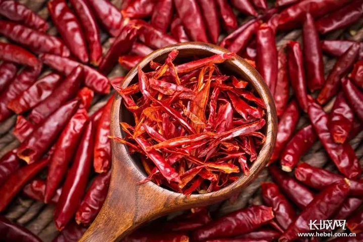 鸡泽辣椒,色泽红亮鲜艳.河北省农业农村厅供图