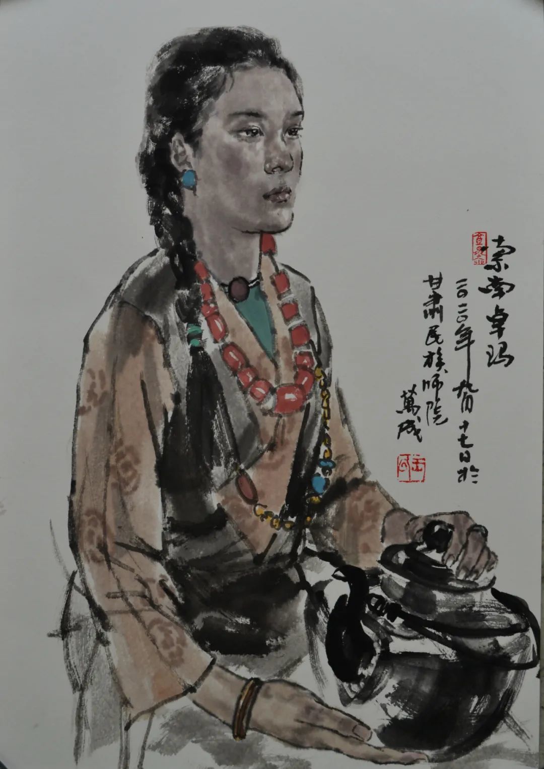 【甘南写生 - 4】 设色 纸本 60x45cm 2020年