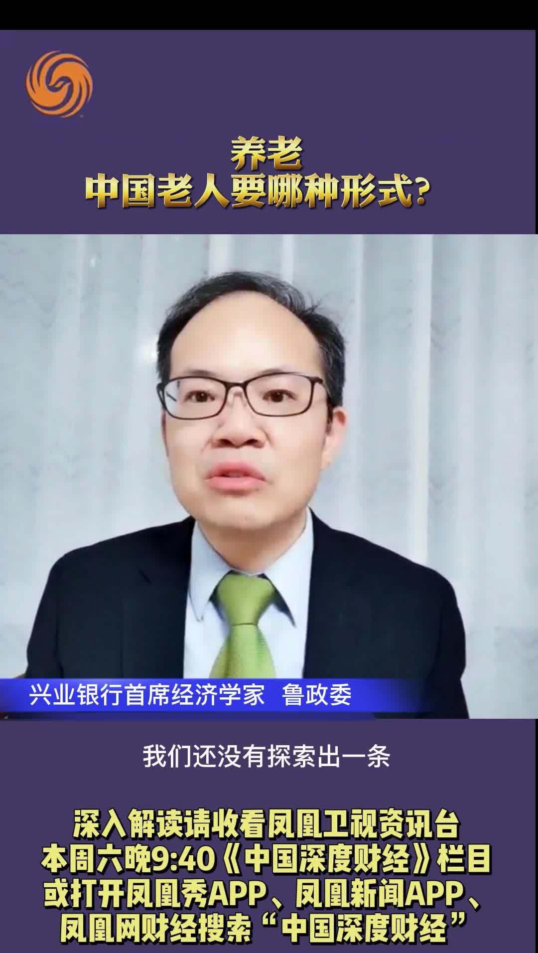 兴业银行首席经济学家鲁政委：养老，中国老人适合哪种形式？