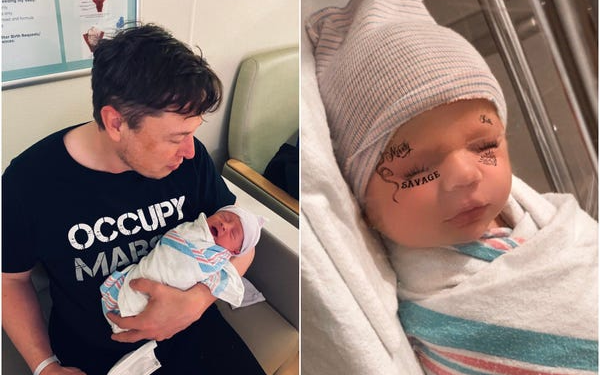 马斯克和格兰姆斯的儿子X Æ A-Xii Musk