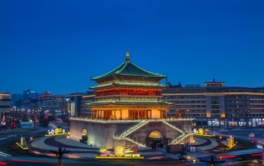 陕西西安钟楼夜景
