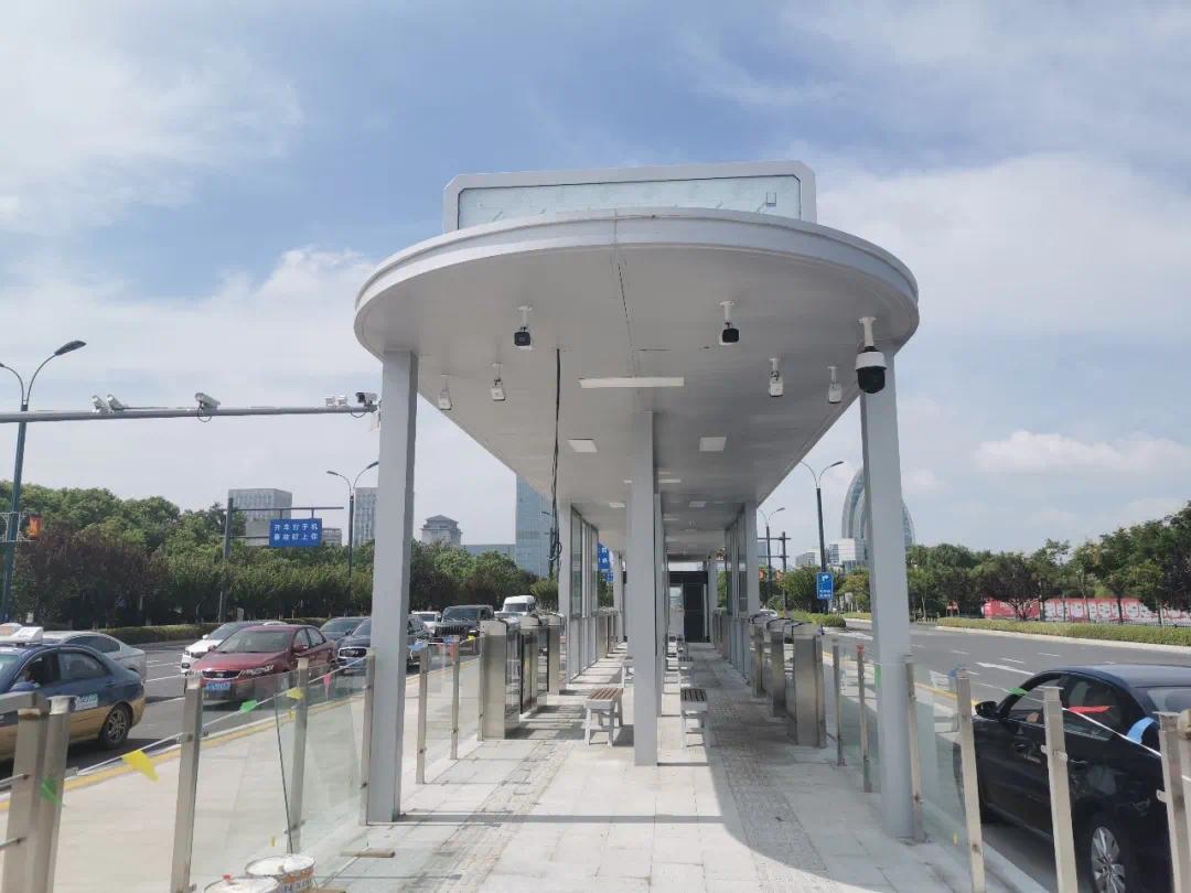 即将通车盐城市brt新站台最新进展