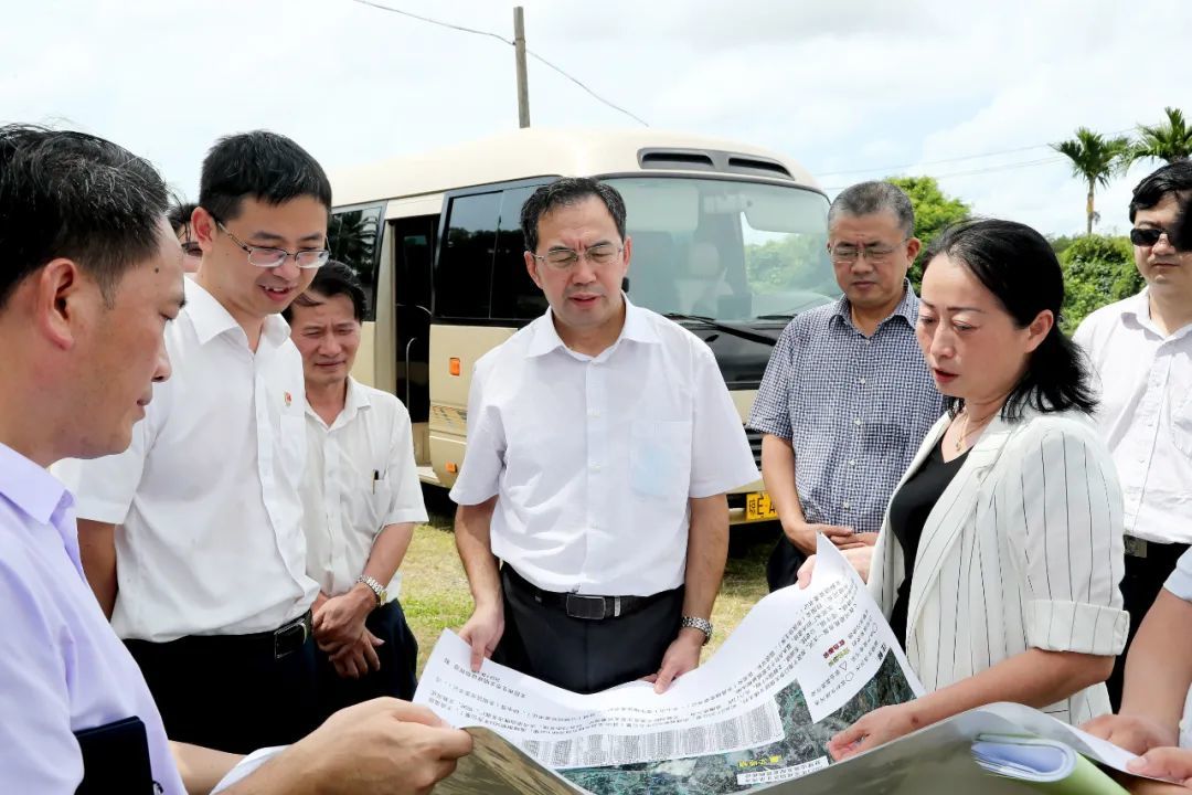 海南省副省长王斌到文昌开展巡河重点项目建设等工作调研