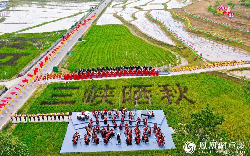 2021年中国农民丰收节暨第四届长江三峡(梁平)晒秋节活动现场。刘辉 摄
