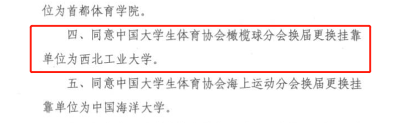 西北工业大学当选中国大学生体育协会橄榄球分会主席