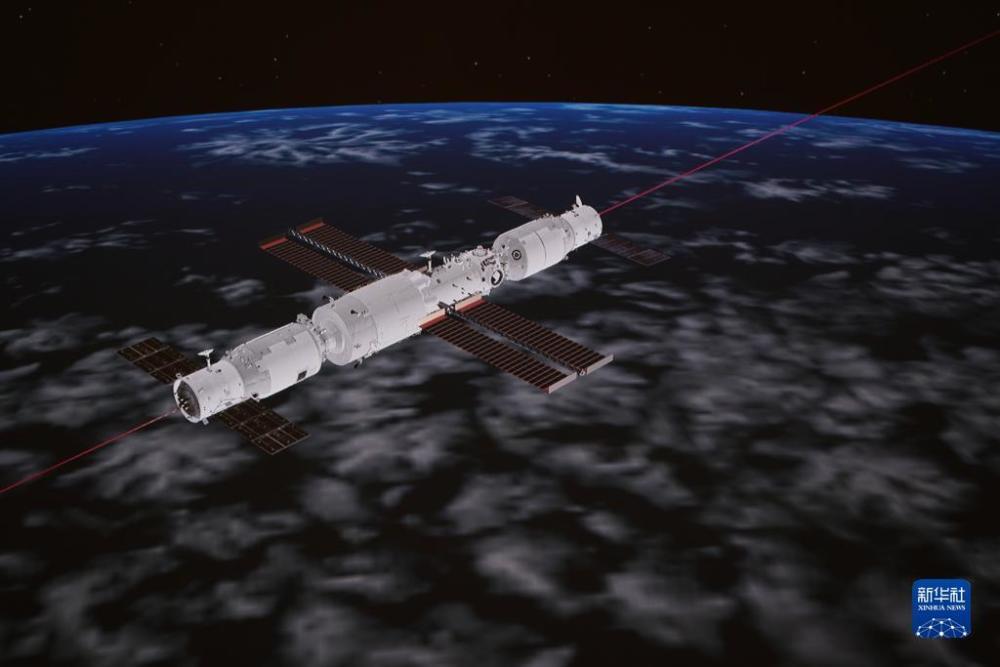 天舟3号货运飞船与空间站组合体完成自主快速交会对接