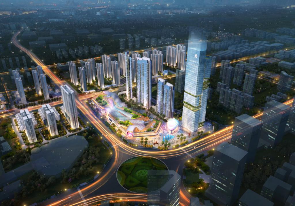 （长沙北中心 &middot; 保利时代 200 米地标建筑效果图）