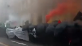 纵火、泼油漆！德国莱比锡爆发数千人抗议