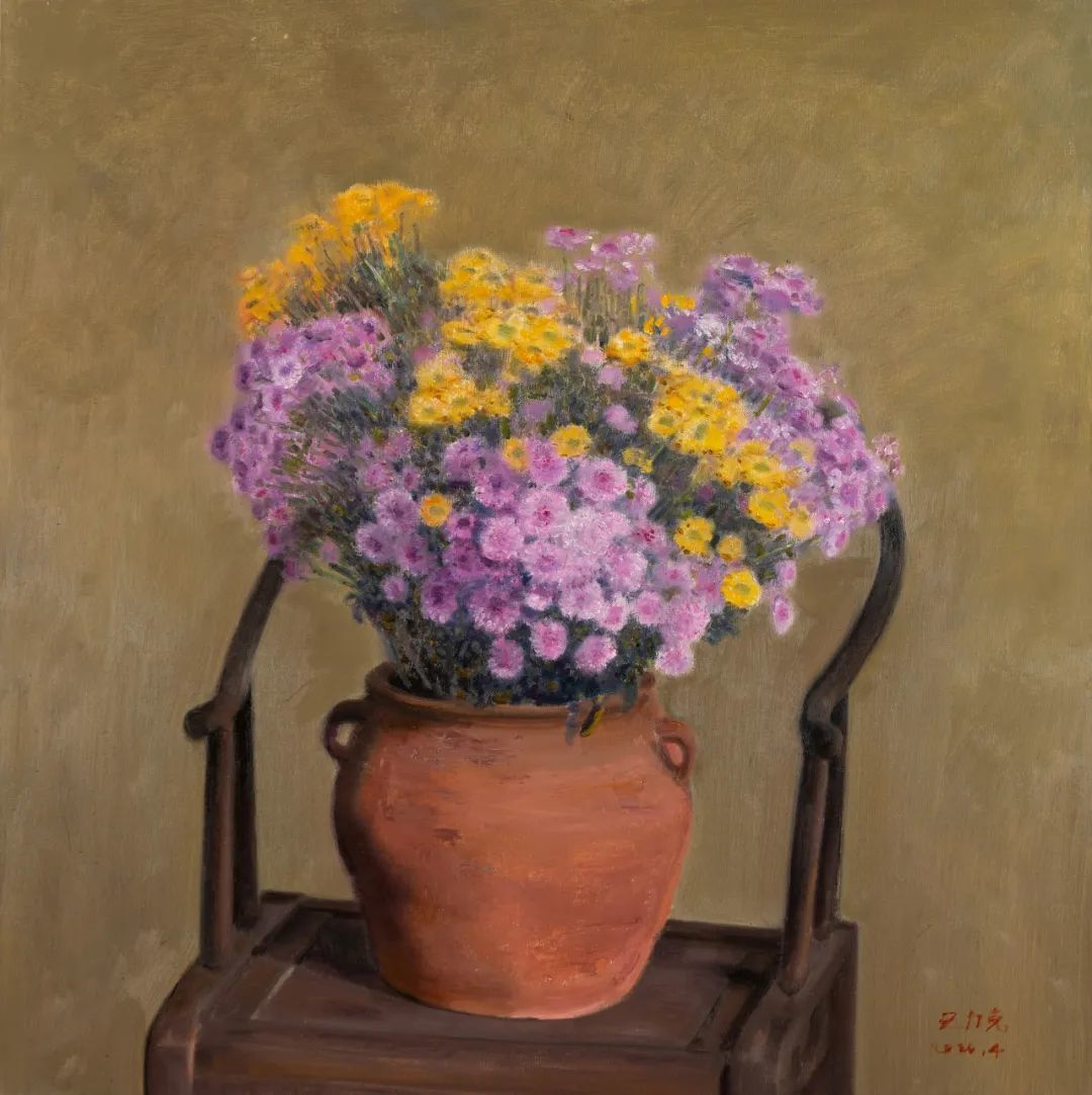 菊有芳华 80x80cm 2020年