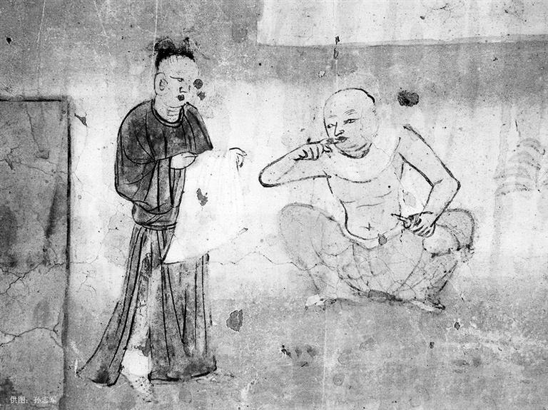 敦煌壁画中的揩齿图