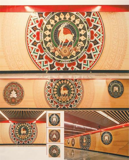 北京地铁7号线万盛西站壁画《共襄繁荣》 （局部） 北京央创空间艺术设计