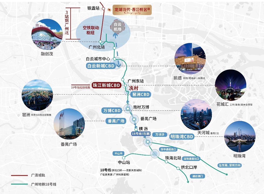 m上城轨,通过广清联络线可无缝接驳广州地铁18号线,快速通达棠溪tod