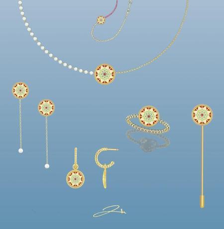 以九色鹿为灵感的珠宝系列设计 钟 华