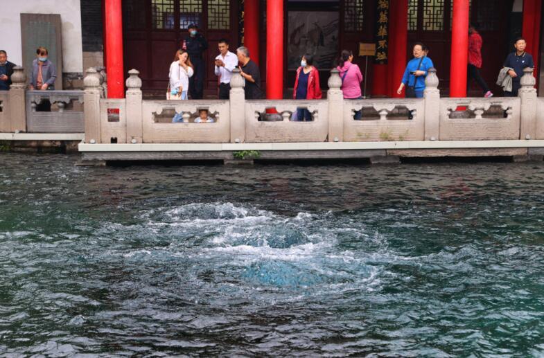 【中国红·齐鲁行】“水涌若轮”“月牙飞瀑”“黑虎啸月”盛况空前 济南趵突泉水位跃升至29.61米